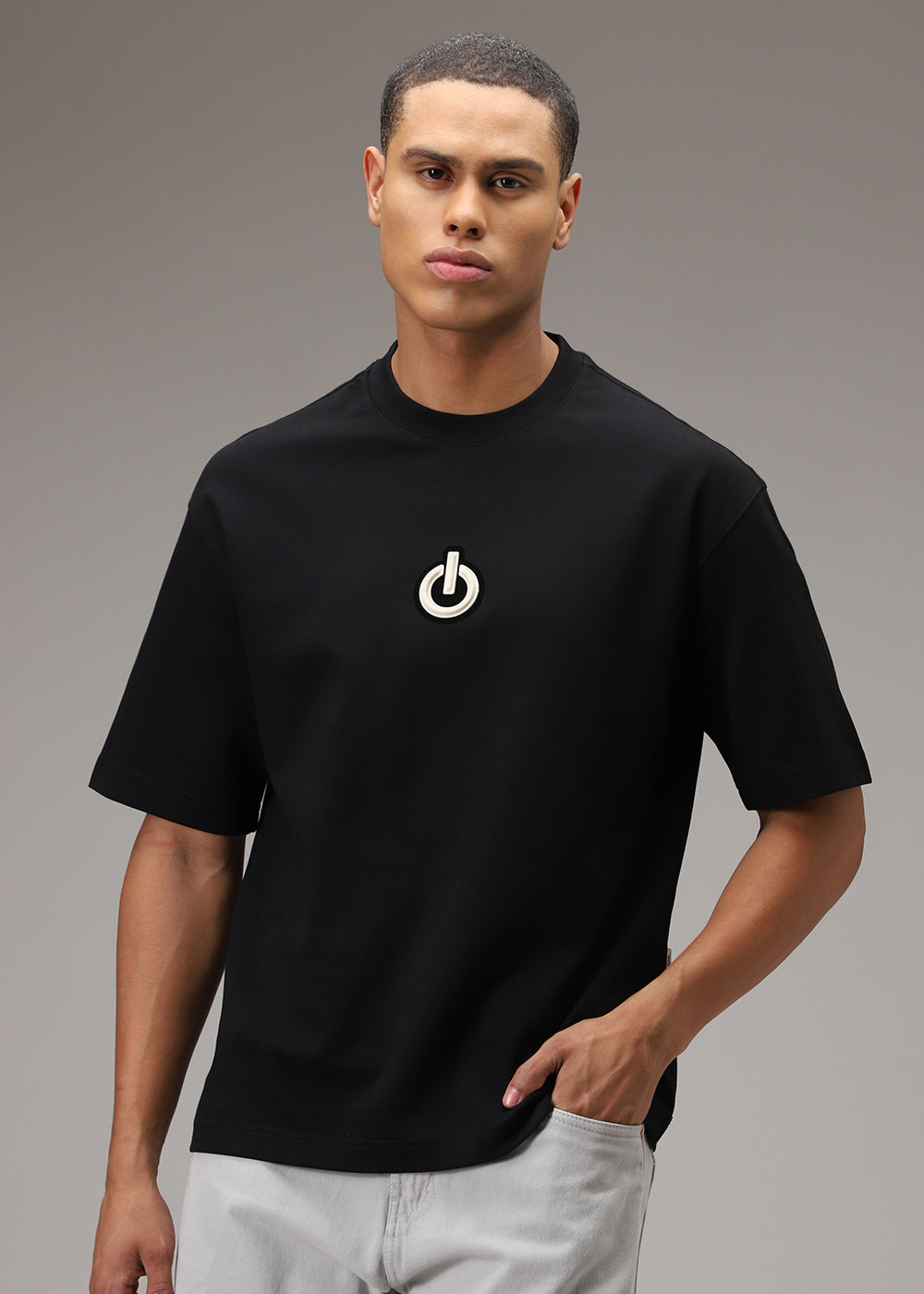 Sign Off Black Oversized T-shirt