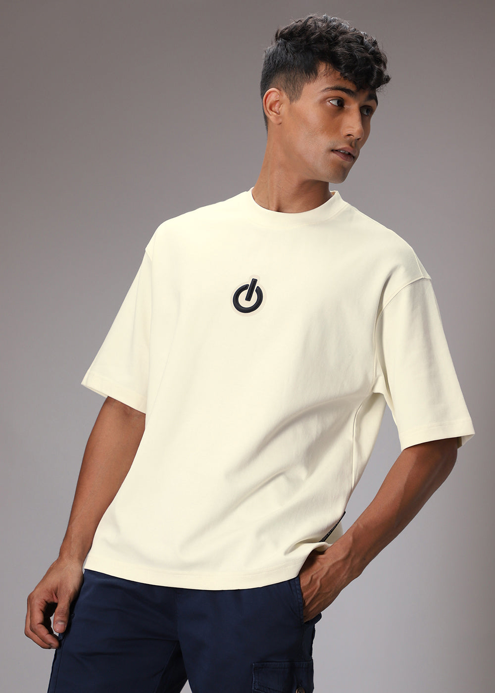 Sign Off Cream Oversized T-shirt