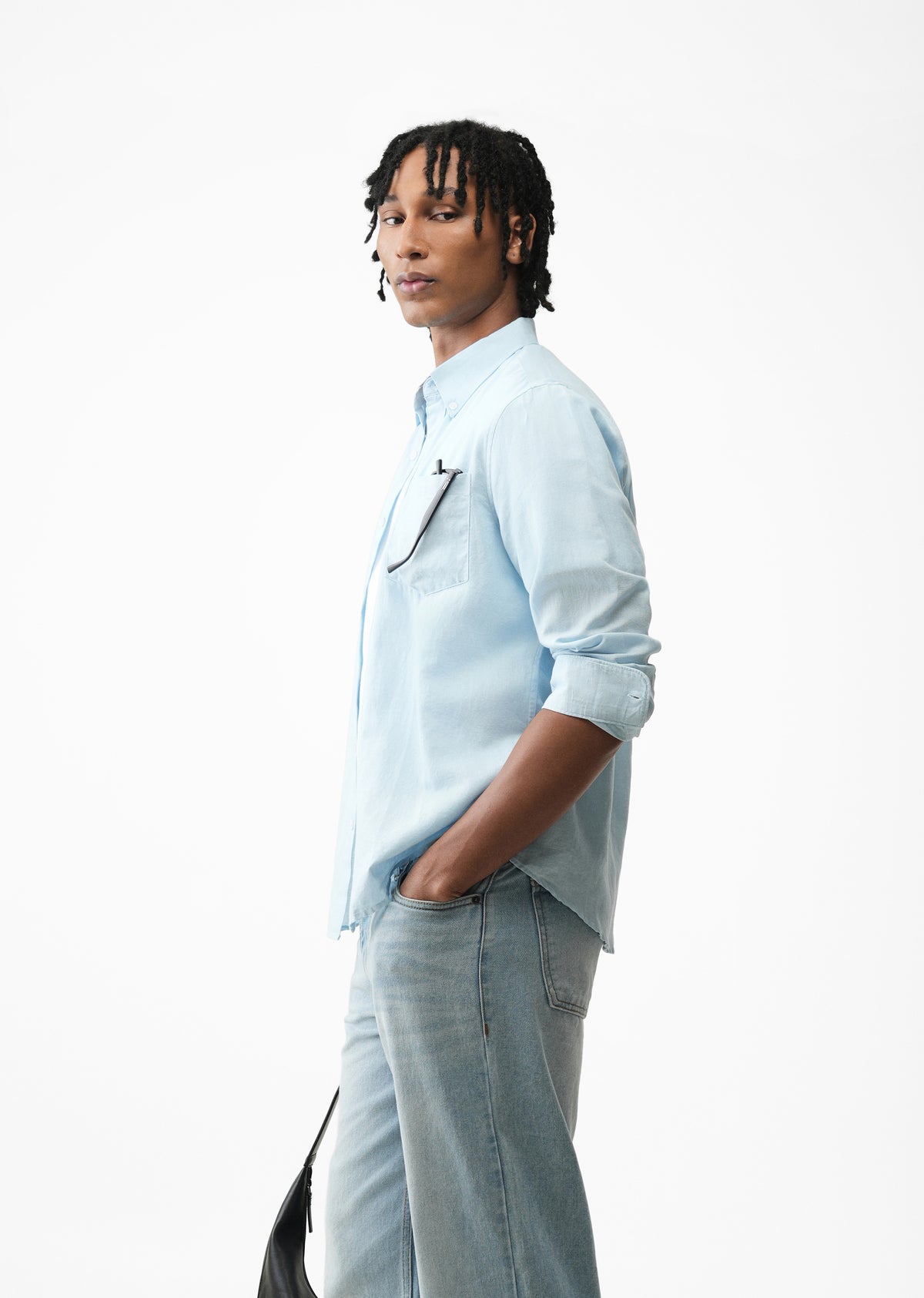 Sky Blue Cotton Linen Shirt
