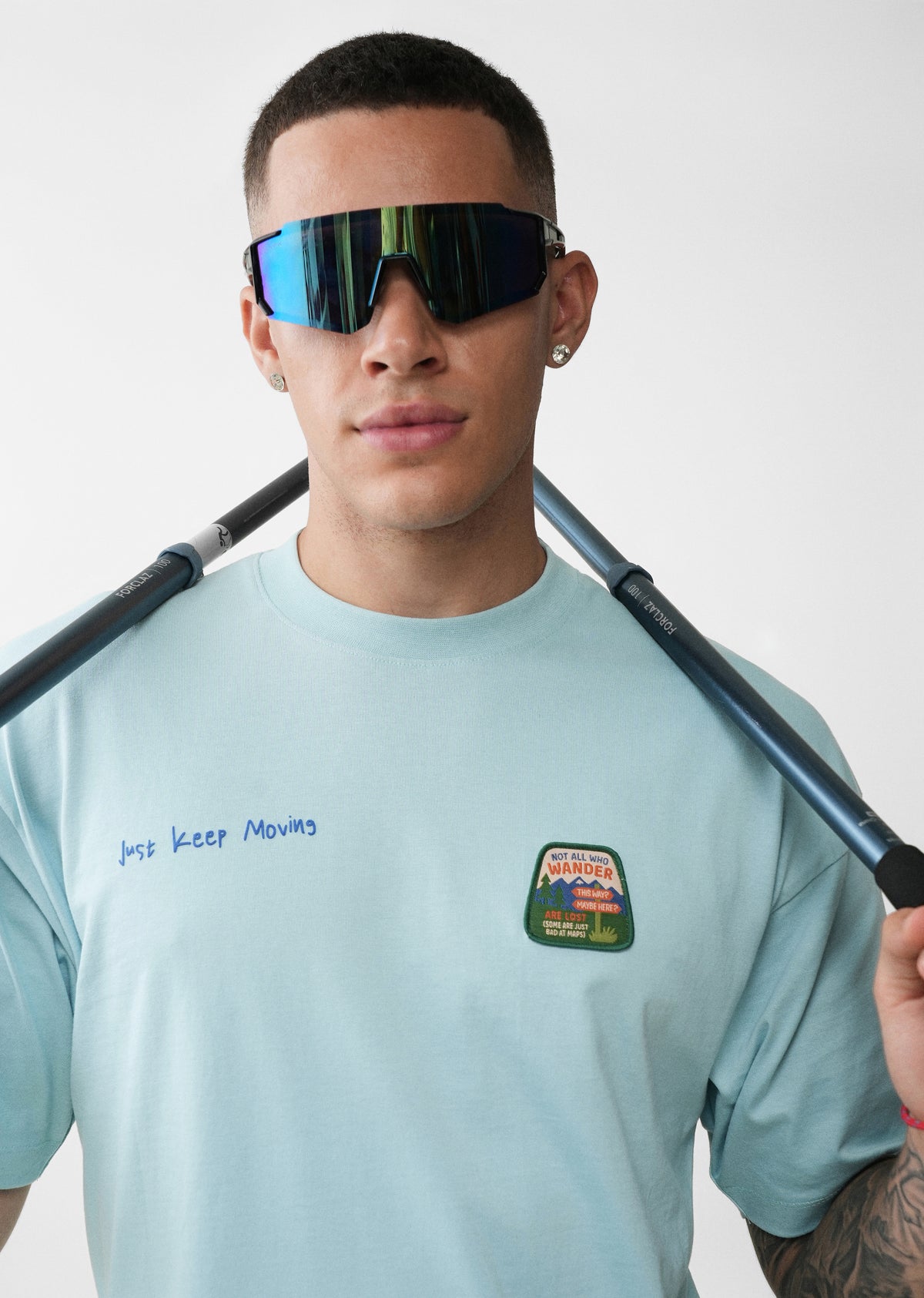 Sky Blue Explorer Graphic T-shirt