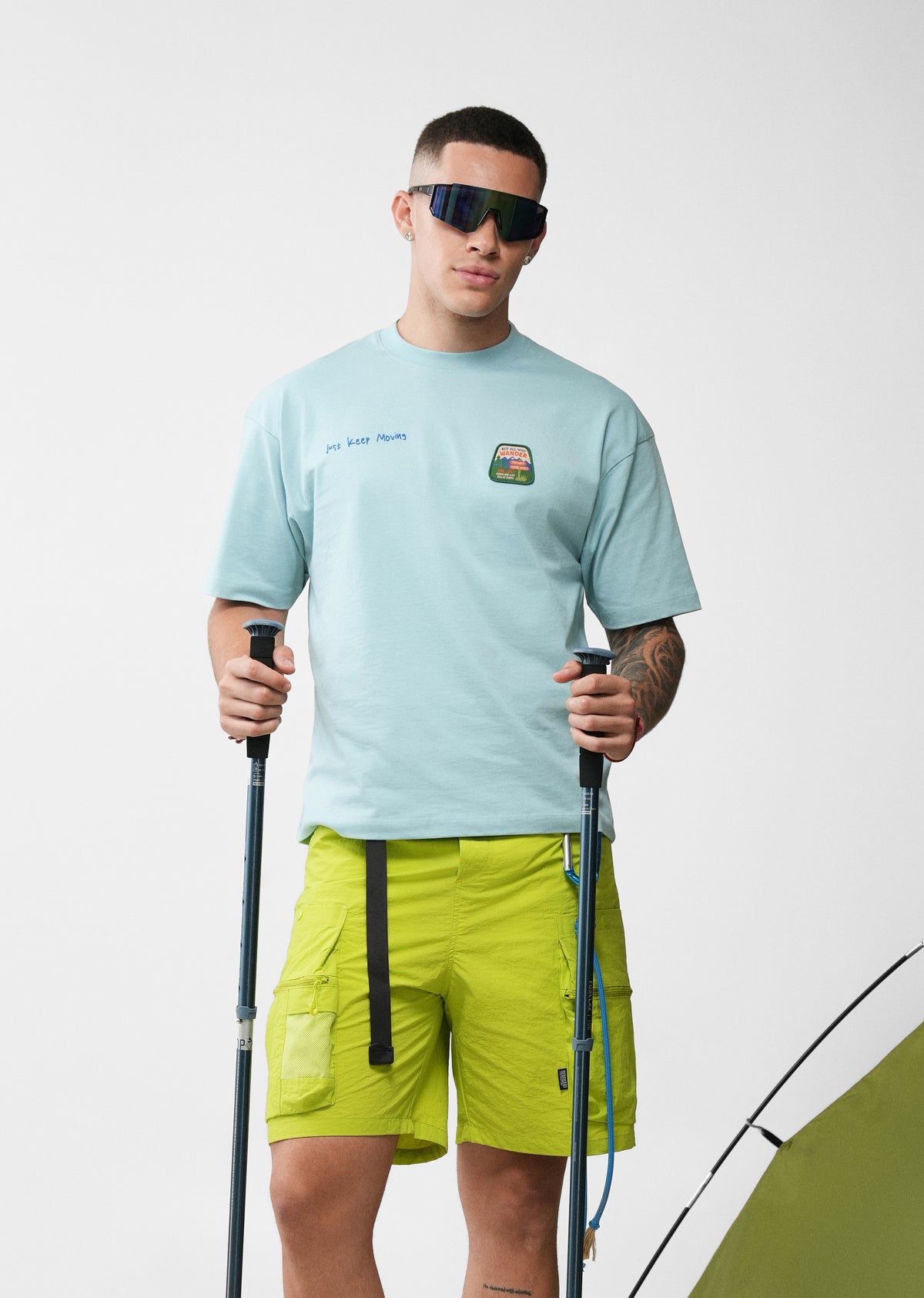Sky Blue Explorer Graphic T-shirt