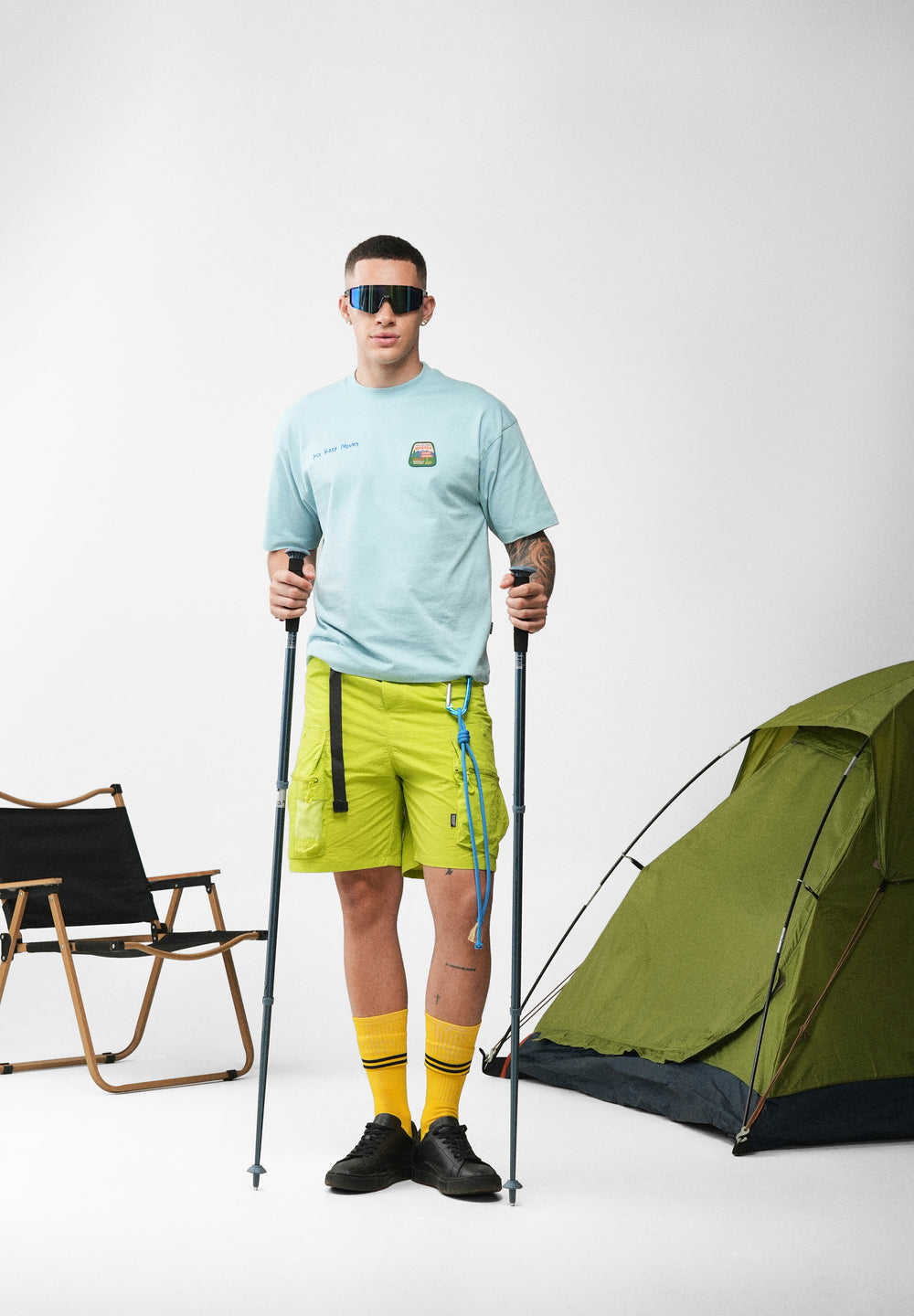 Sky Blue Explorer Graphic T-shirt