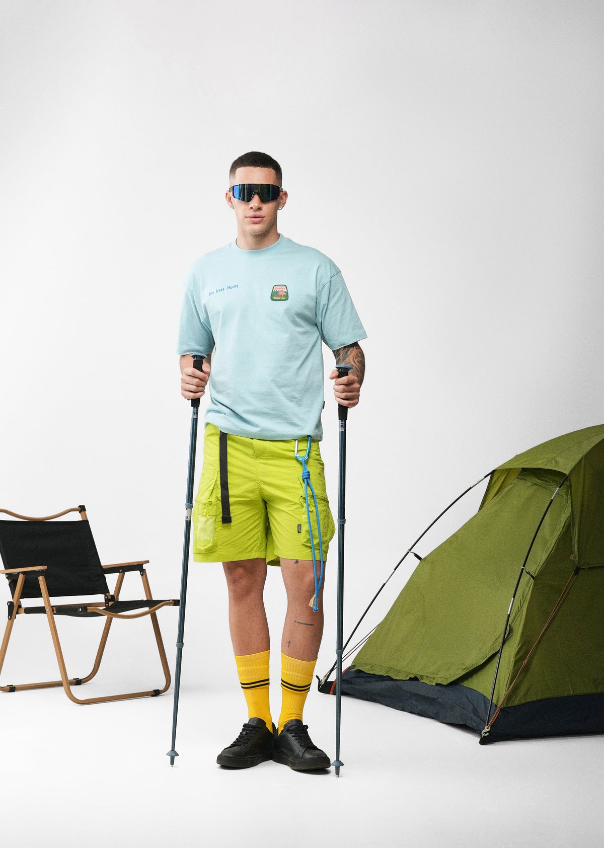 Sky Blue Explorer Graphic T-shirt