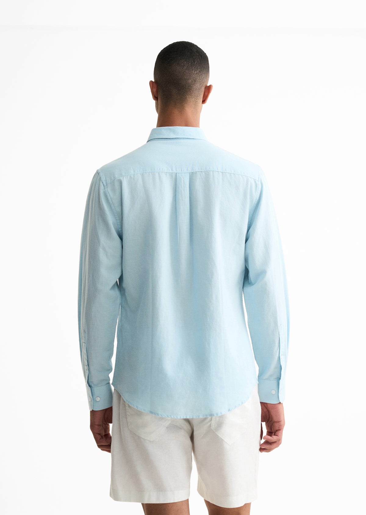 Sky Blue Cotton Linen Shirt