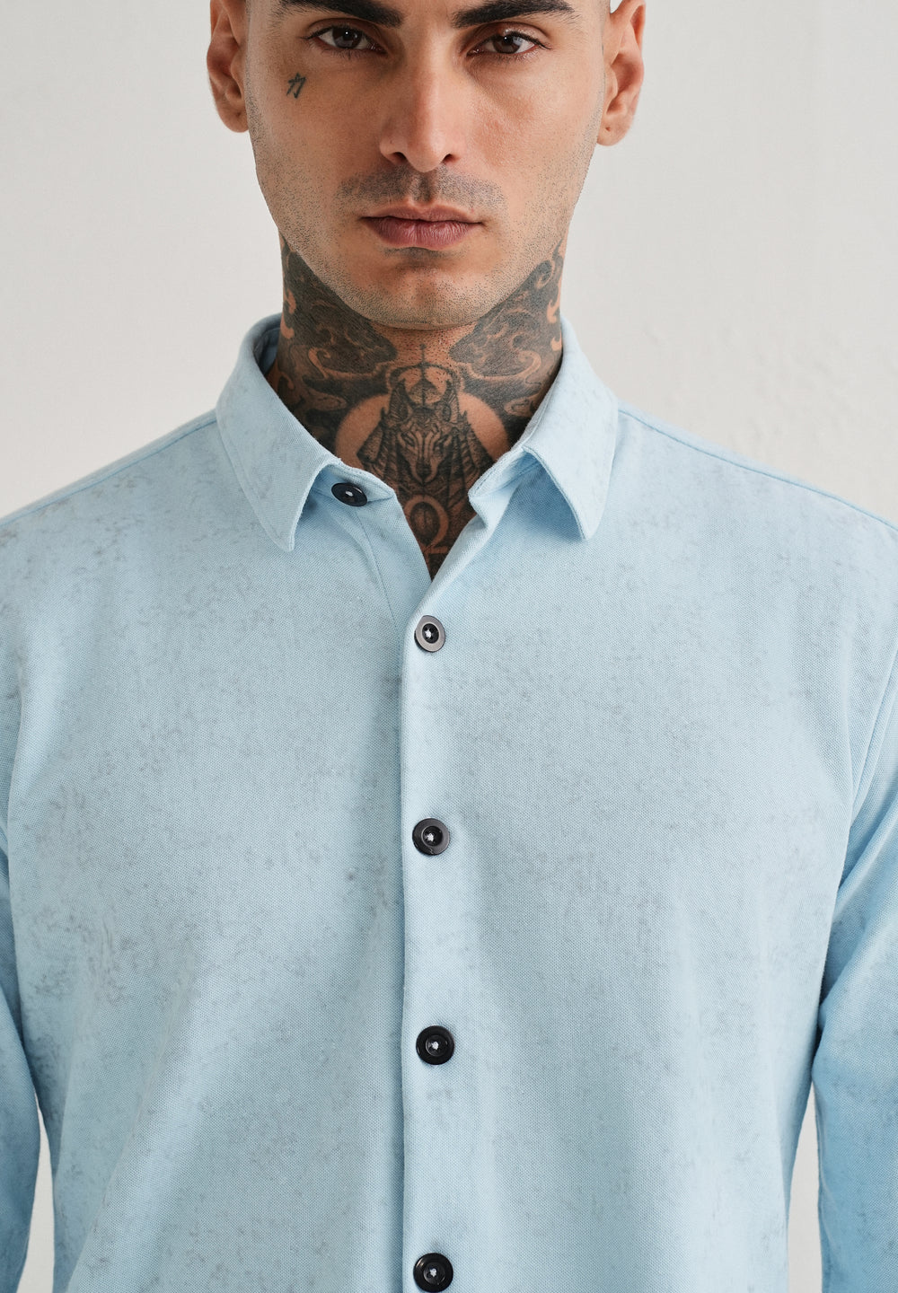 Sky Blue Knitted Shirt