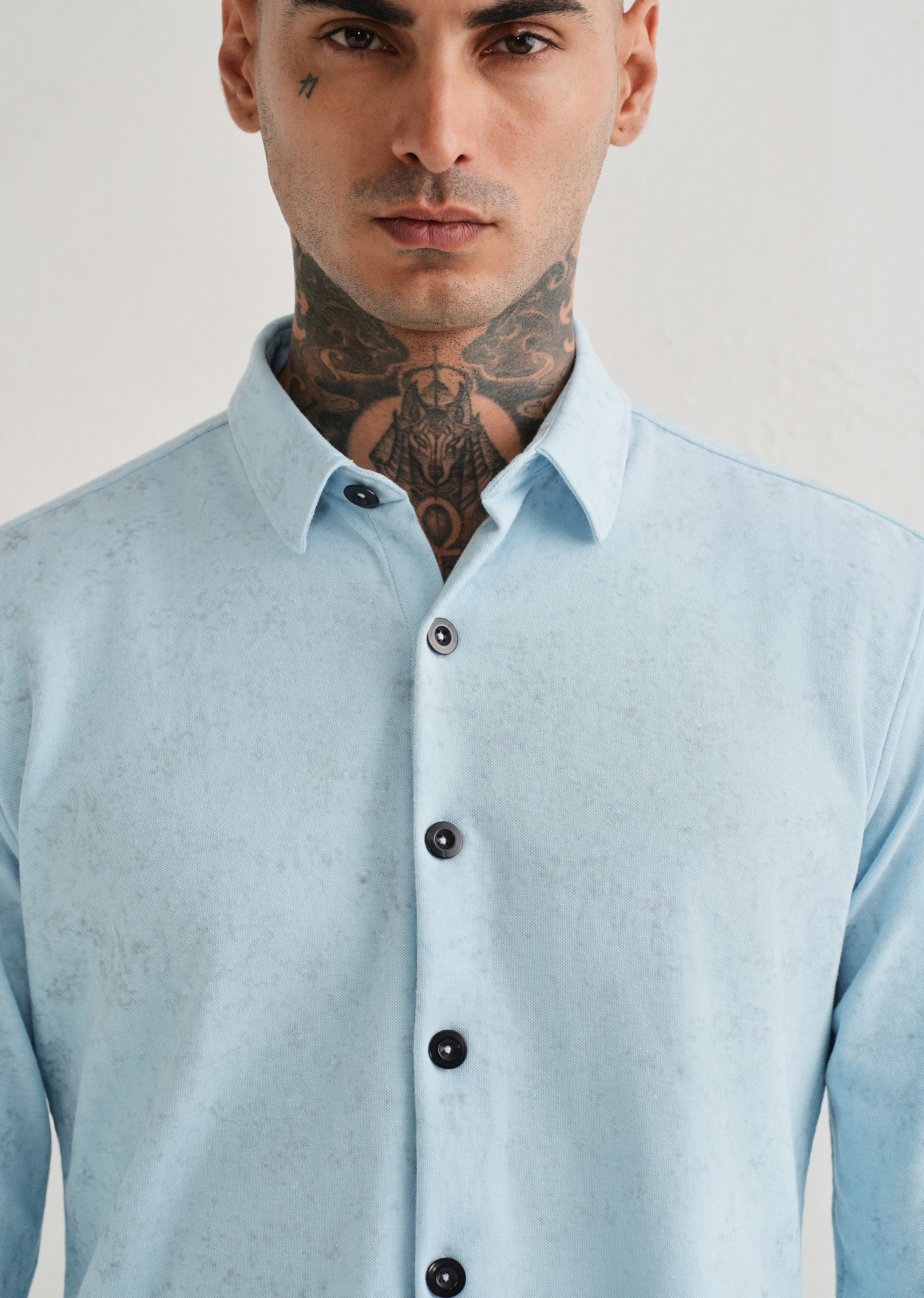 Sky Blue Knitted Shirt