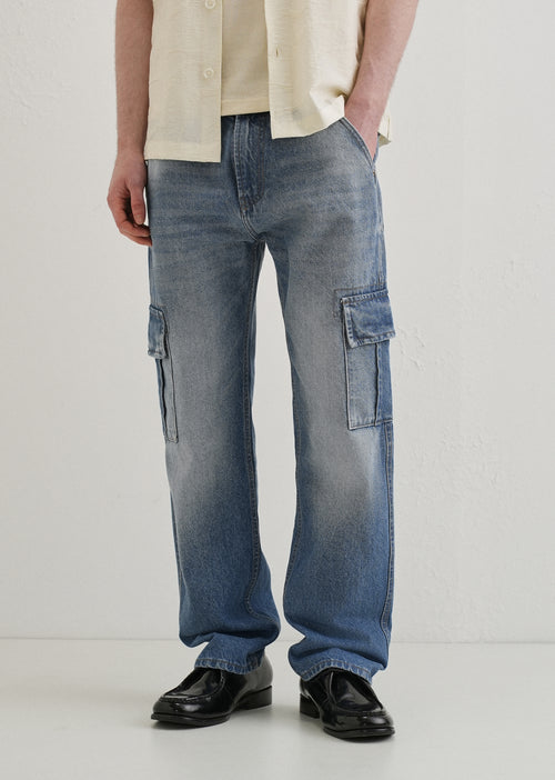 Slate Blue Baggy fit Jeans