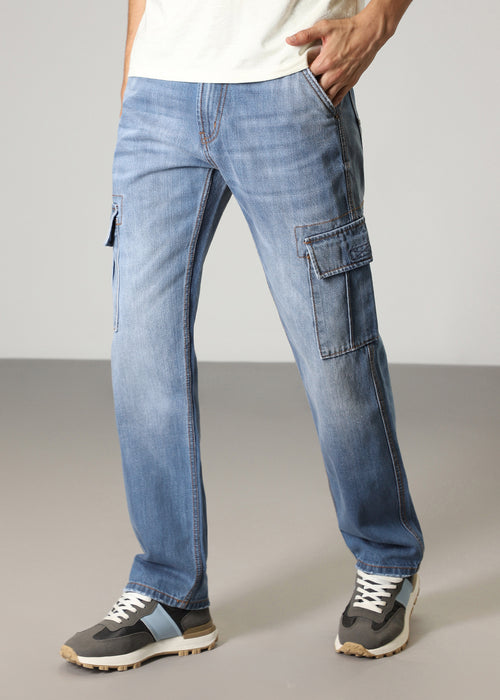 Slate Blue Baggy fit Jeans