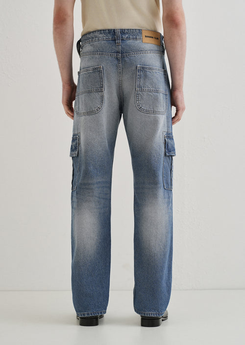 Slate Blue Baggy fit Jeans