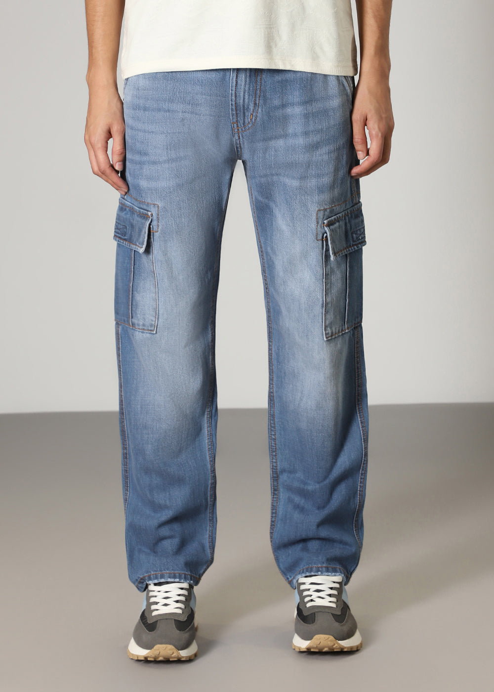 Slate Blue Baggy fit Jeans