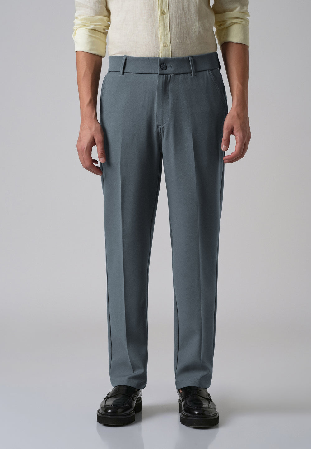 Slate Grey Relaxed Fit Trousers