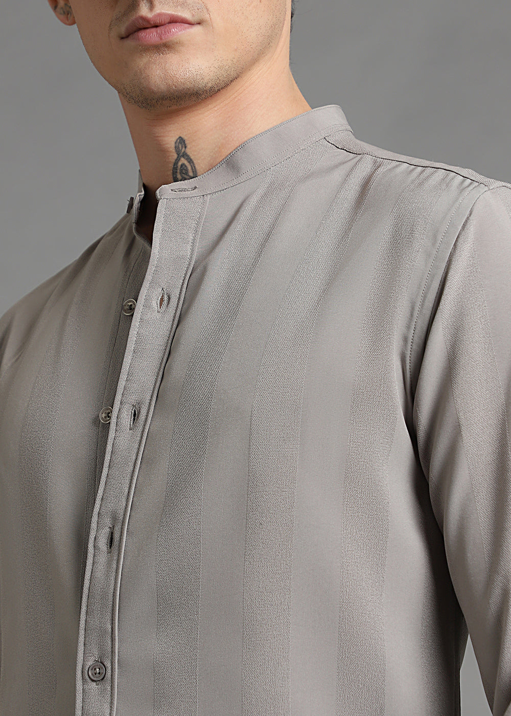 Slate Grey Shein Patterned Shirt