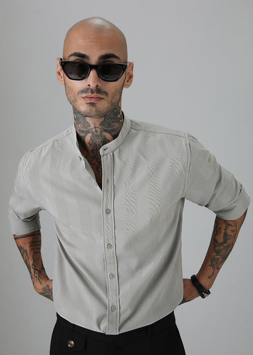 Slate Grey Shein Patterned Shirt