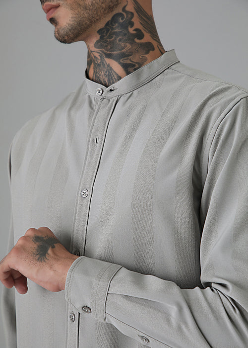 Slate Grey Shein Patterned Shirt