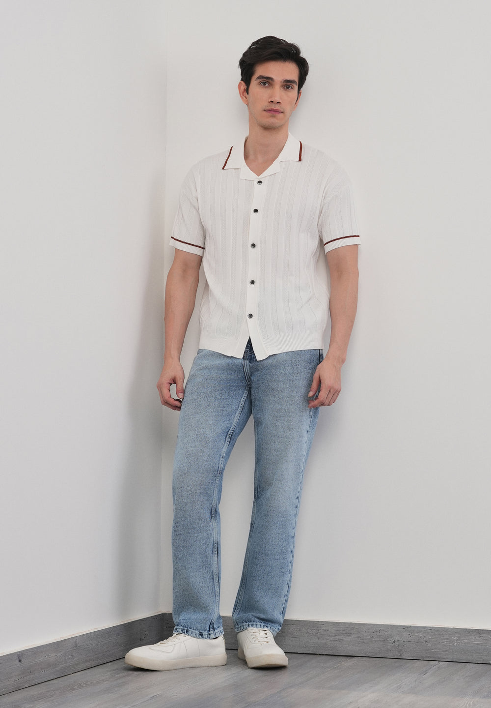 Slim Straight Fit Light Wash Jeans