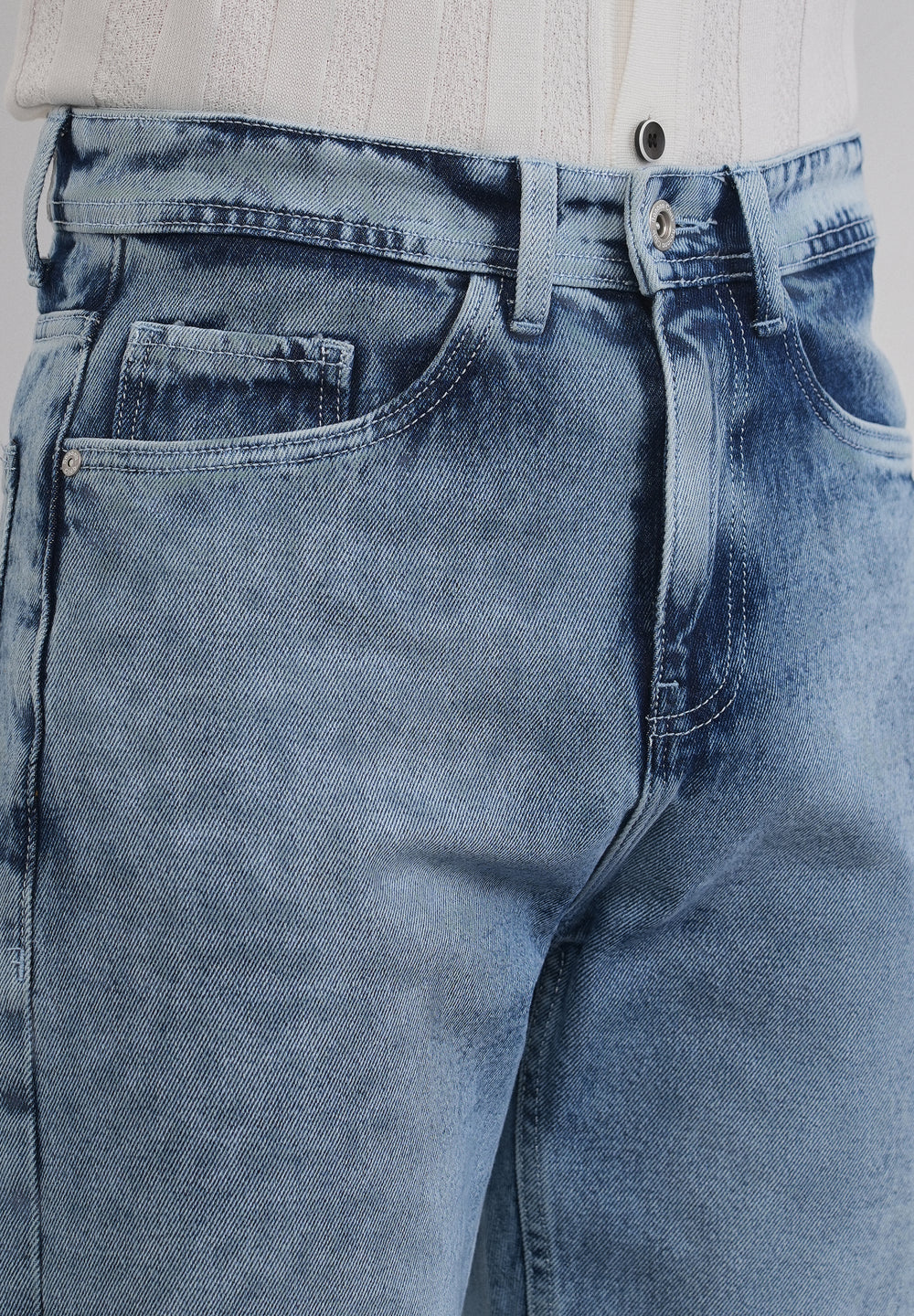 Slim Straight Fit Light Wash Jeans