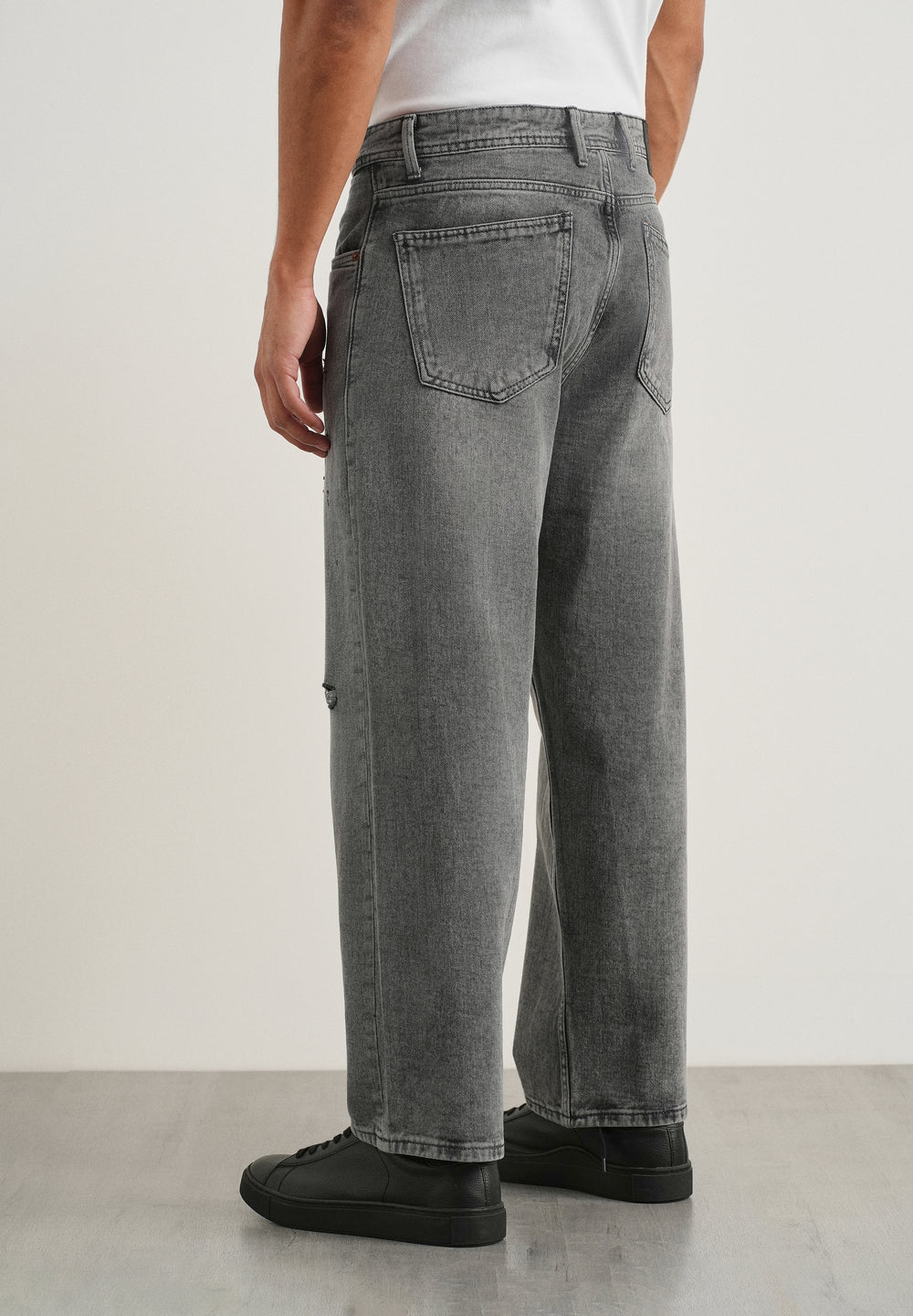 Smoke Grey Baggy Fit Jeans
