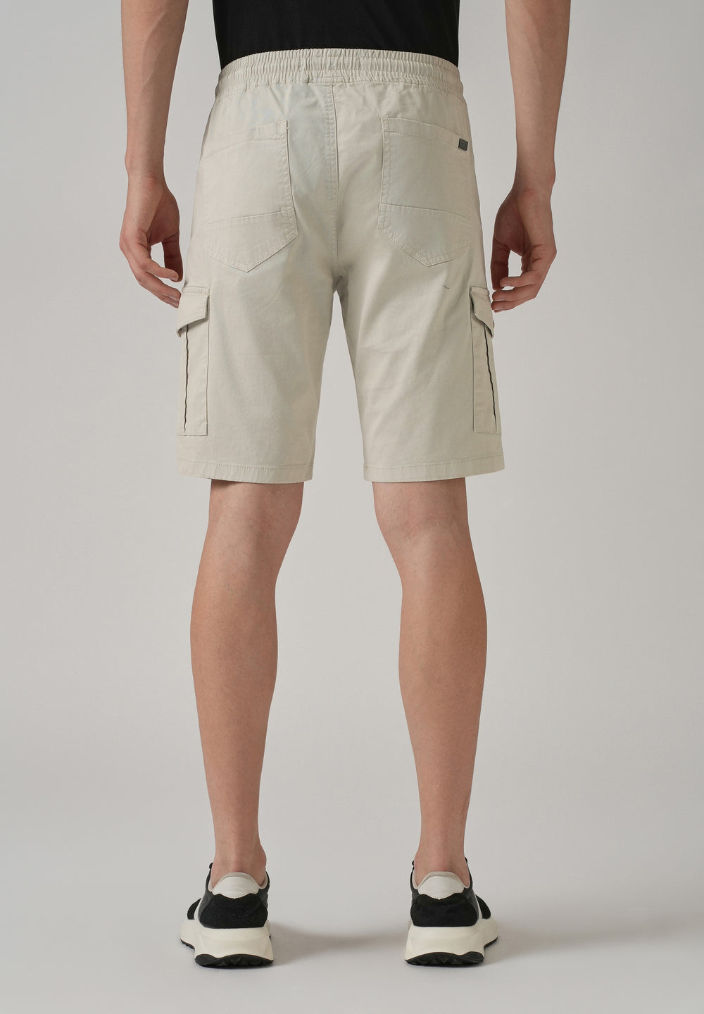 Smoke Grey Cotton Cargo Shorts
