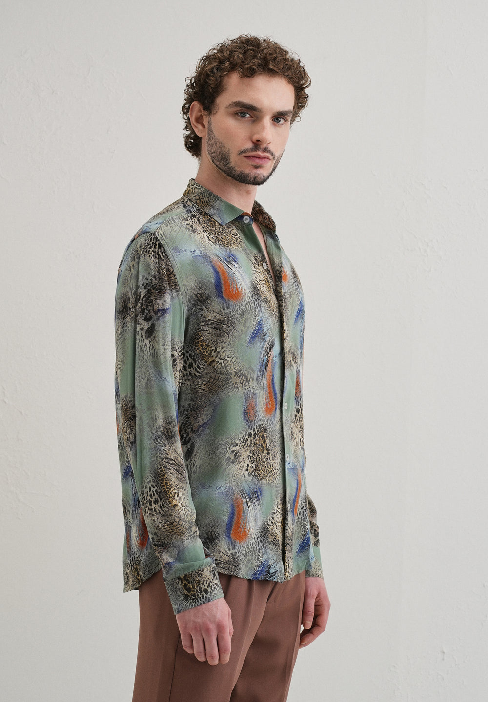 SnakeSkin Green Feather shirt