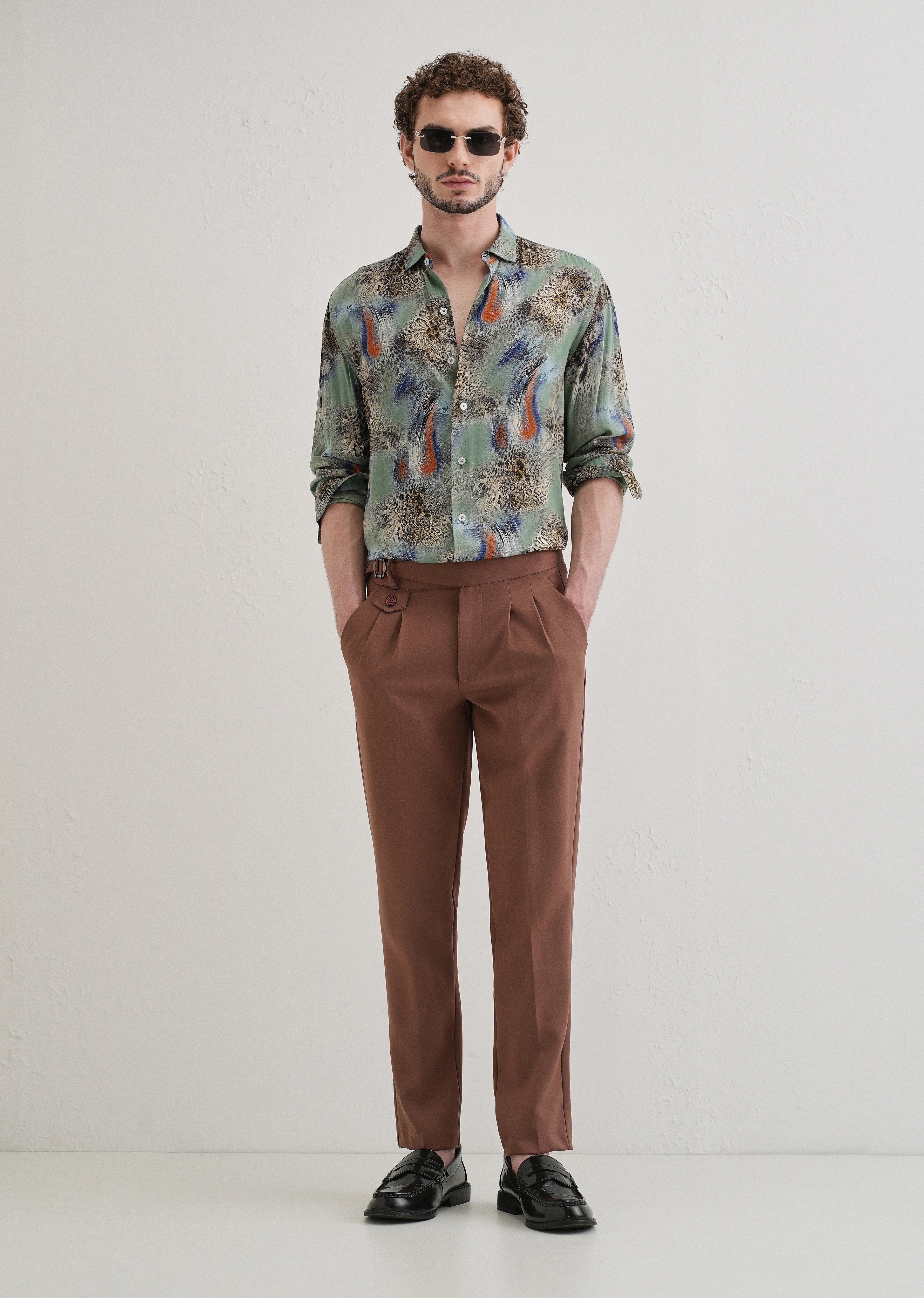 SnakeSkin Green Feather shirt