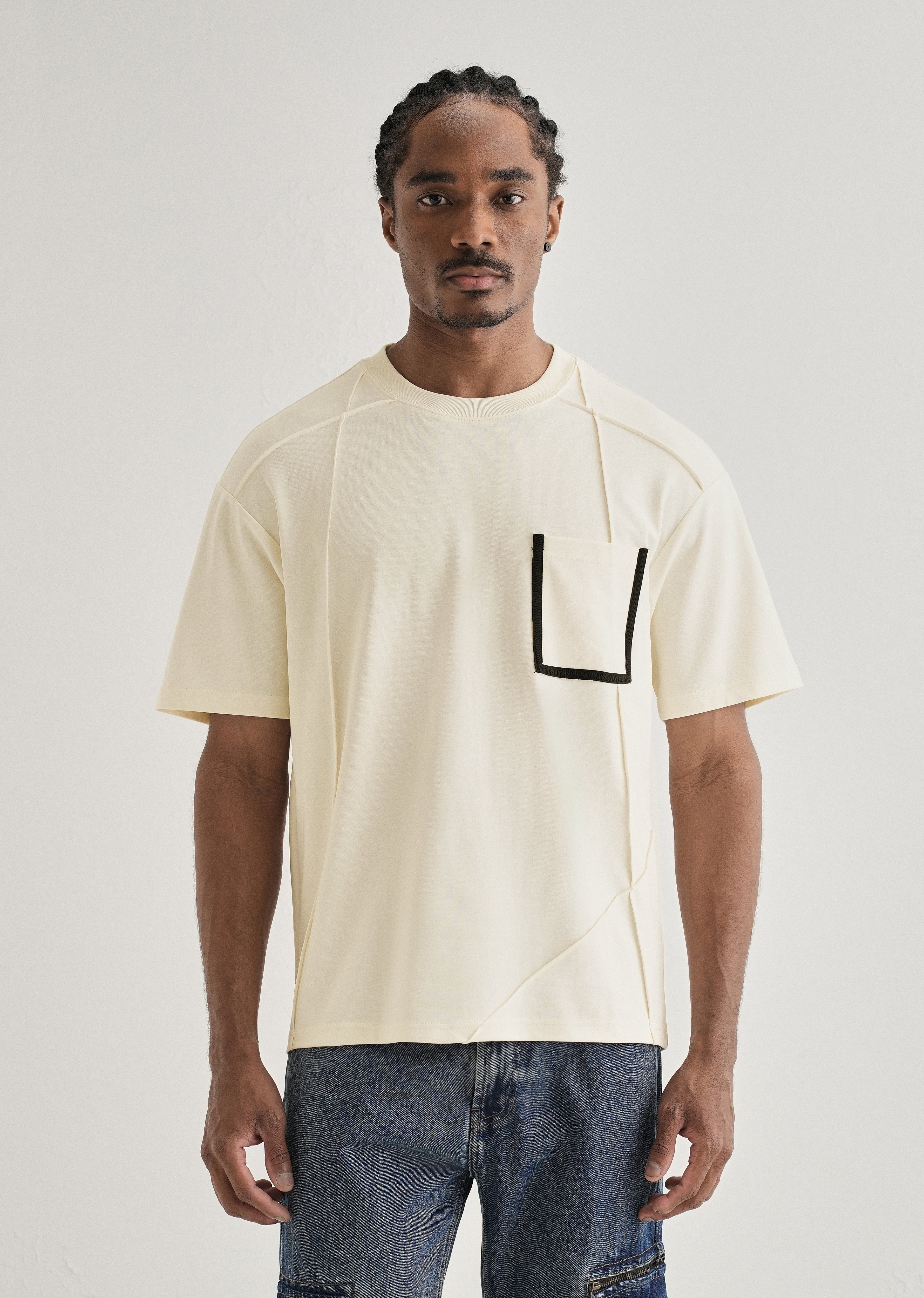 Soft Cream Cut & Sew Oversized T-shirt