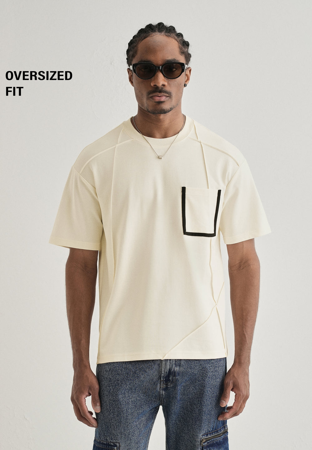 Soft Cream Cut & Sew Oversized T-shirt