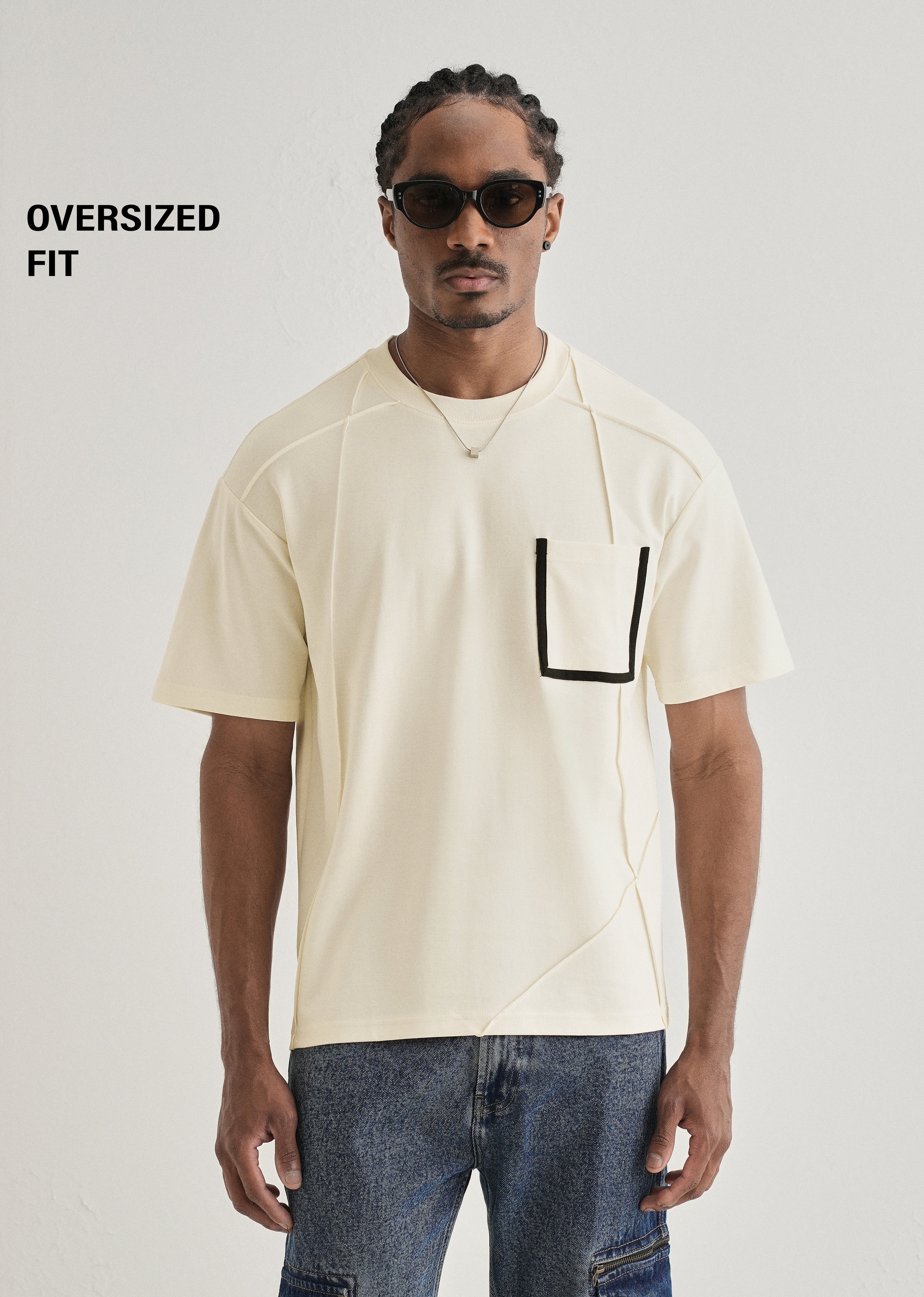 Soft Cream Cut & Sew Oversized T-shirt