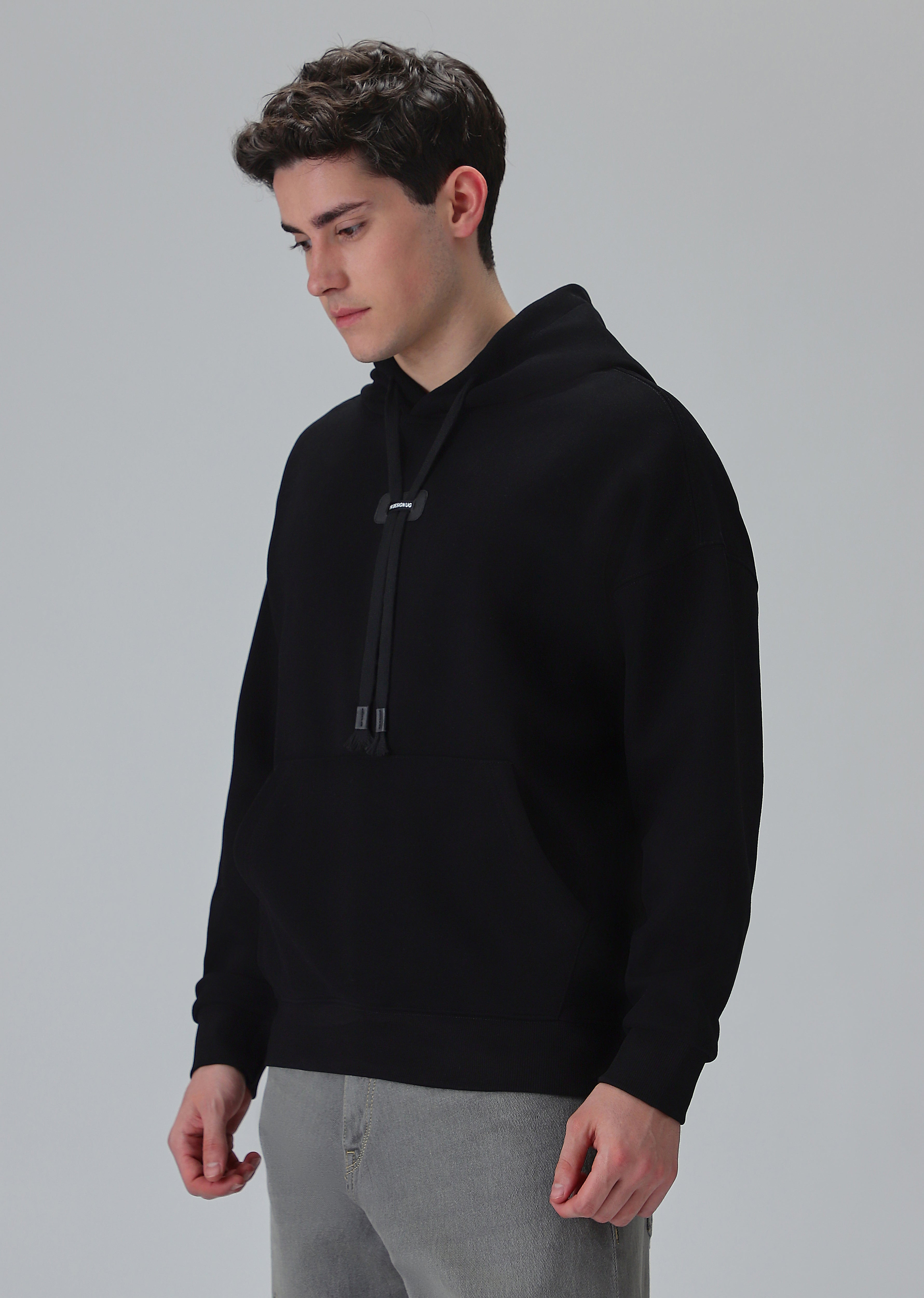 Solid Black Hoodie