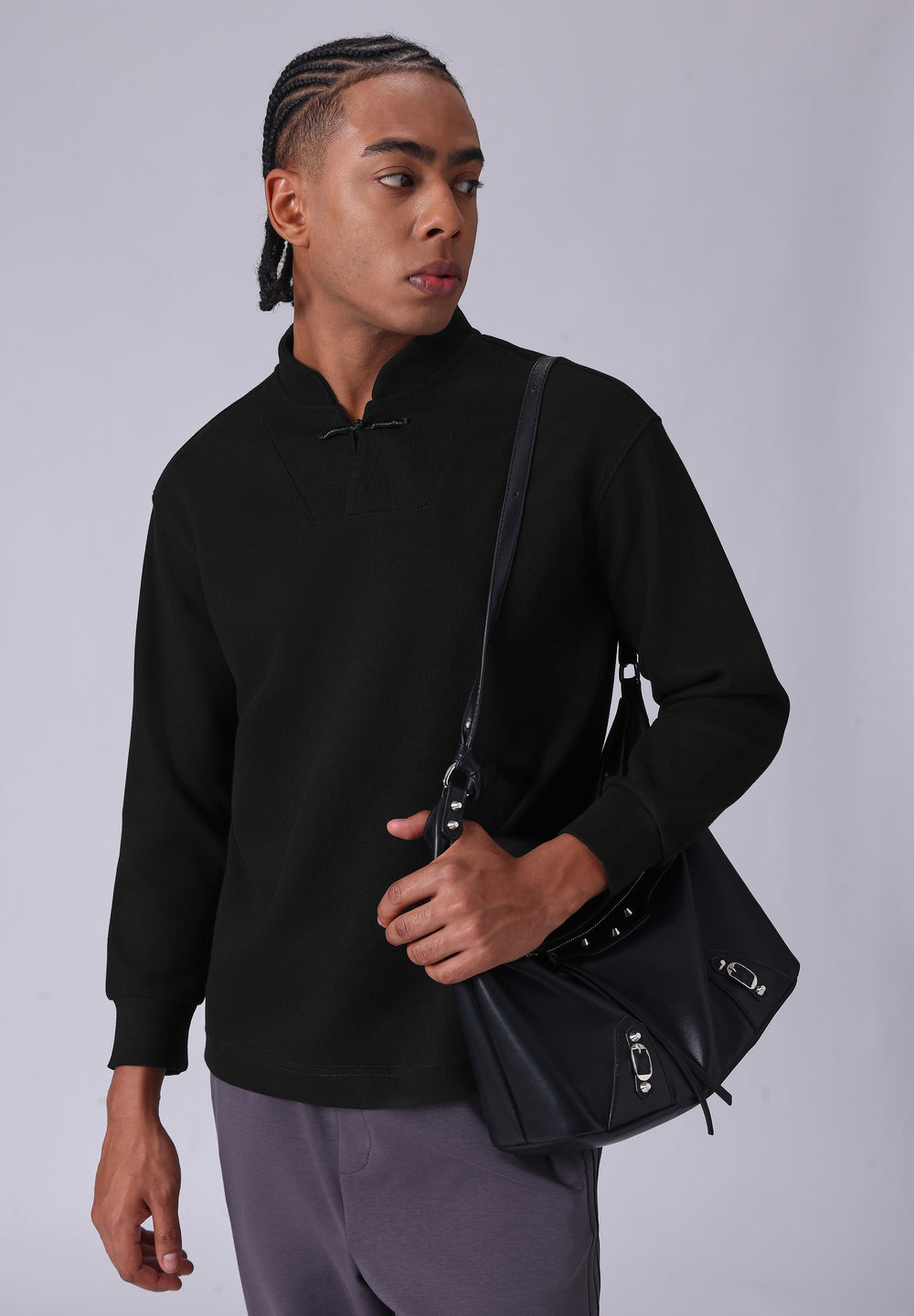 Solid Black Sweatshirt