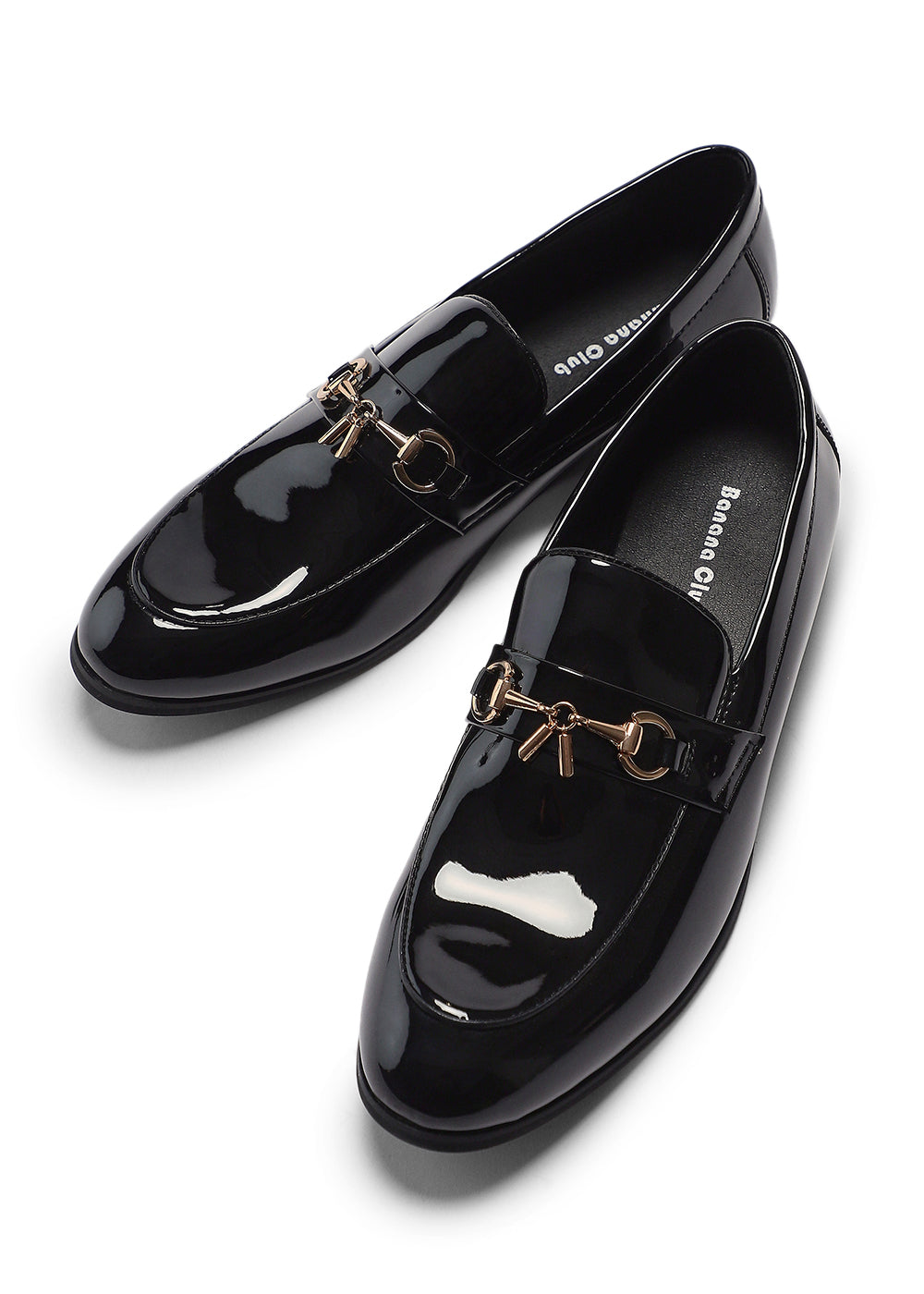 Solid Glossy Black Loafer