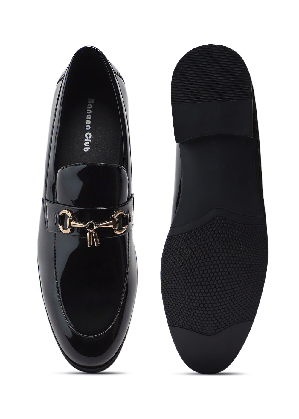 Solid Glossy Black Loafer