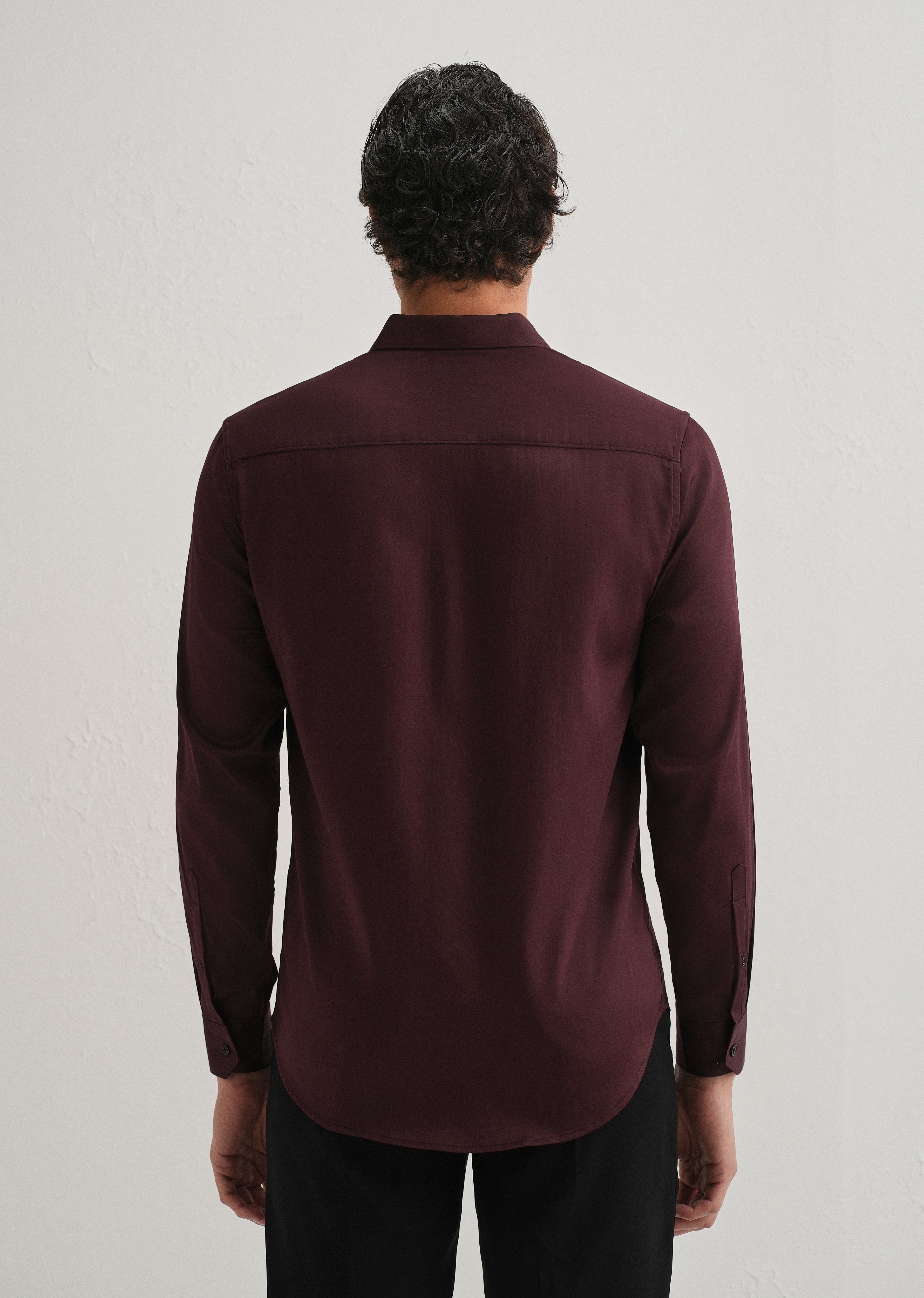 Star Floral Brooch Wine Designer Shirt