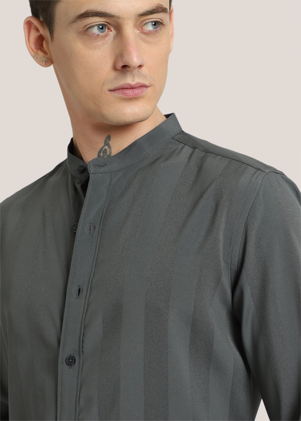 Stealth Grey Shein Patterned Shirt
