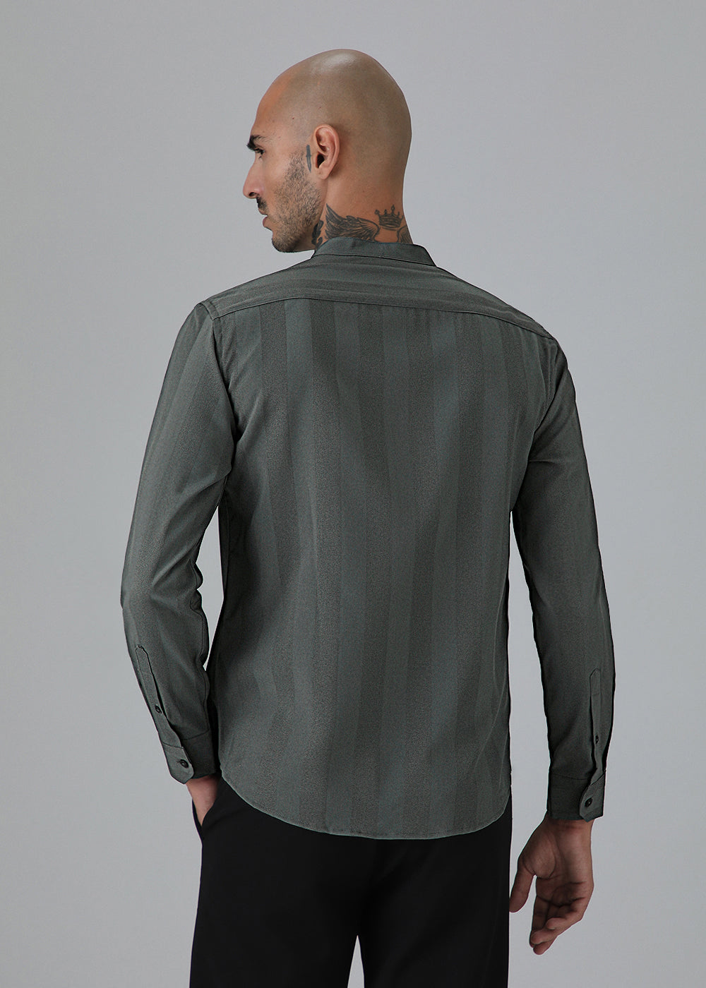 Stealth Grey Shein Patterned Shirt