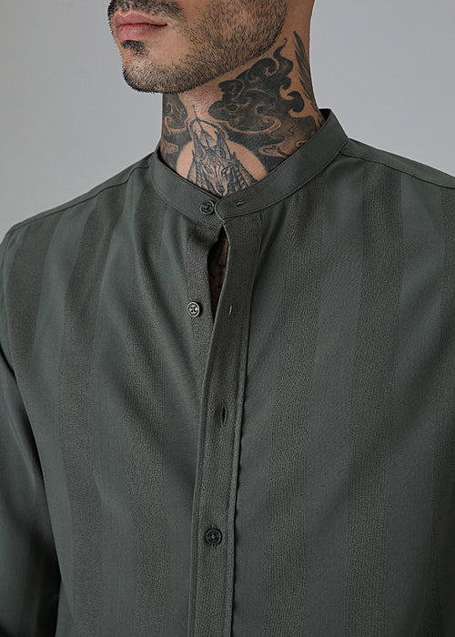 Stealth Grey Shein Patterned Shirt