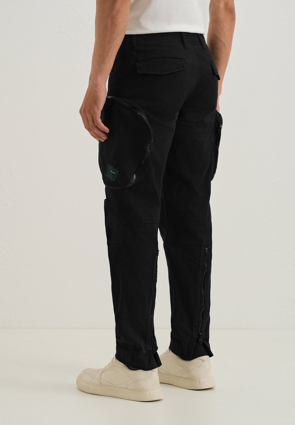 Steezy Black Zipper Cargo Pant