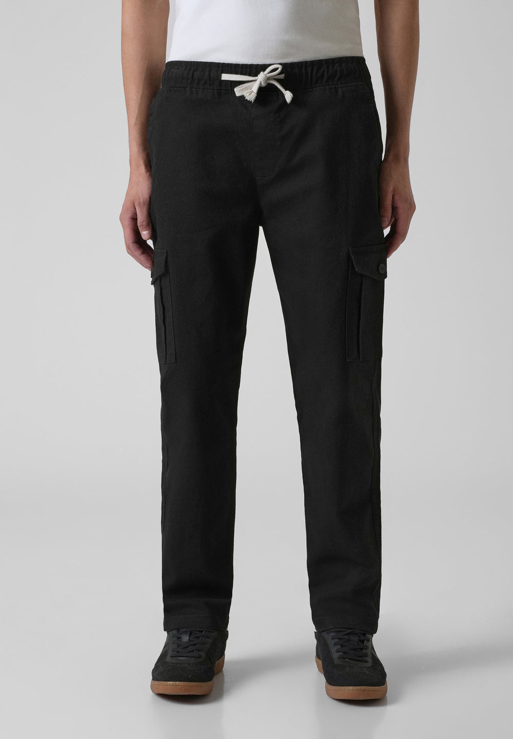 Stone Black Regular Fit Cargo Pant