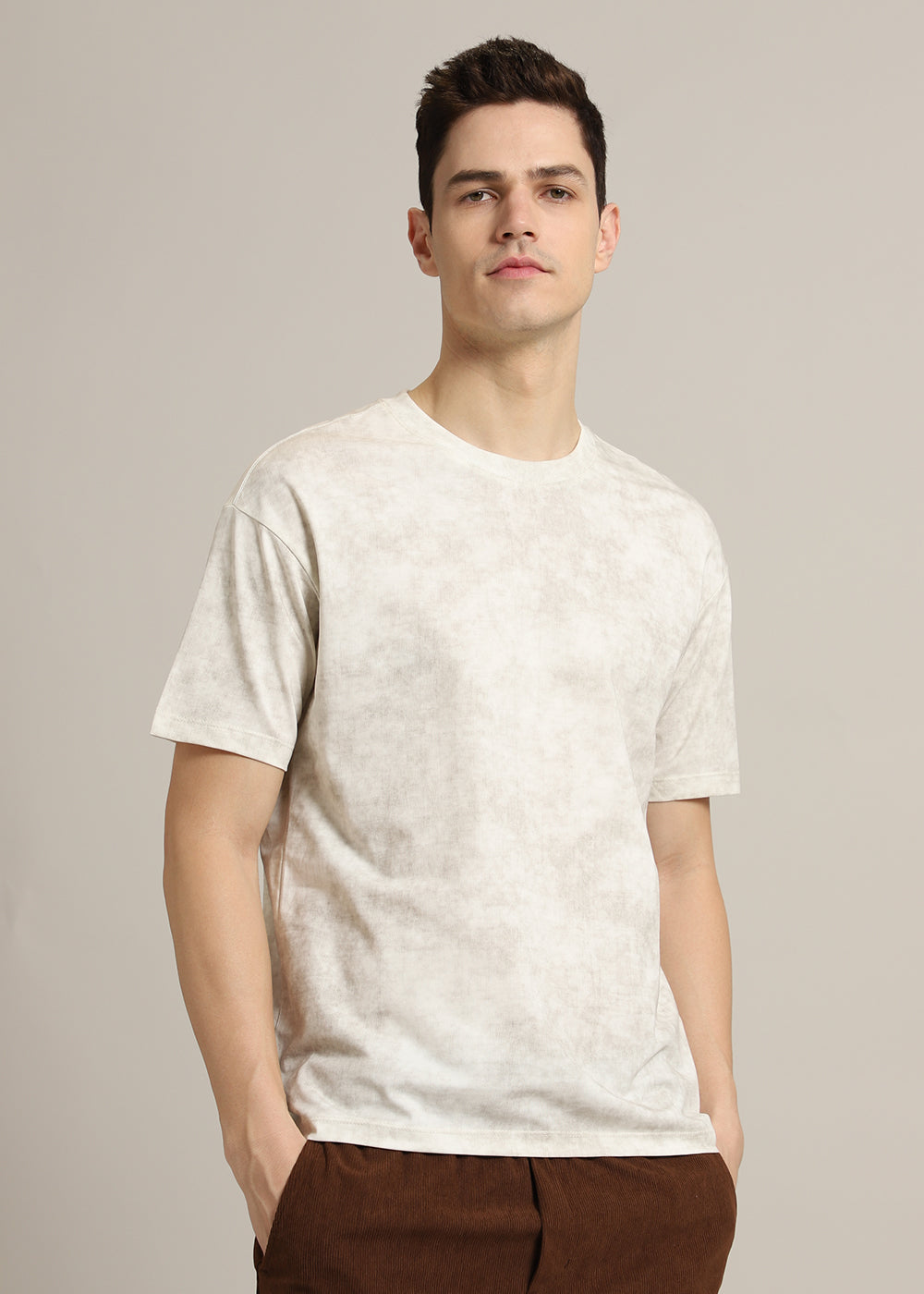 Stone Wash Crew Neck T-Shirt