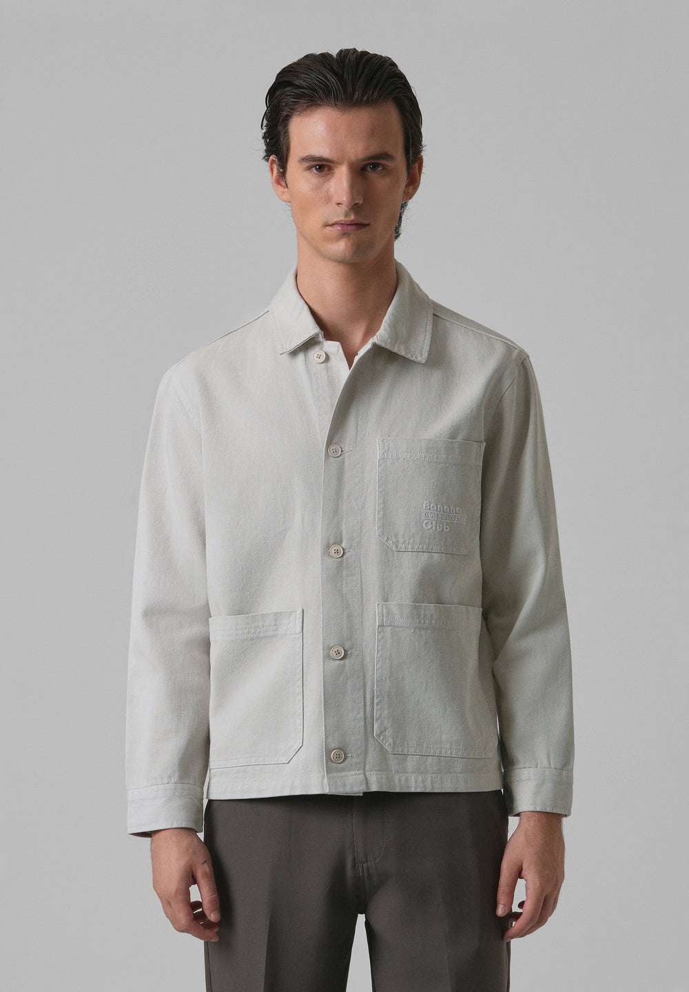 Storm Grey Cotton Drill Jacket