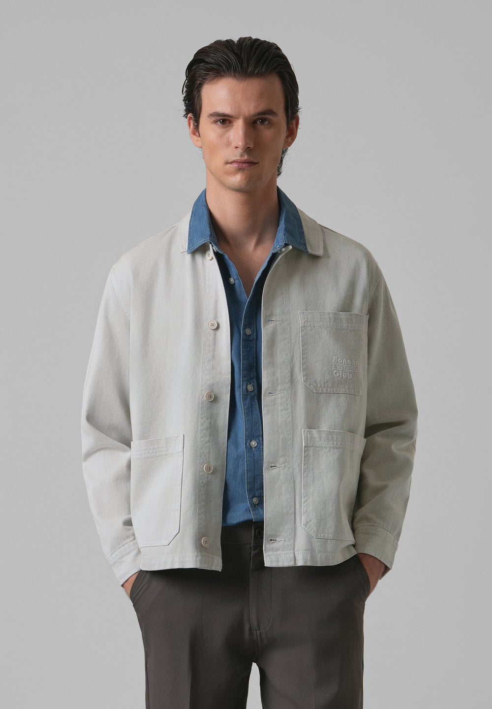 Storm Grey Cotton Drill Jacket