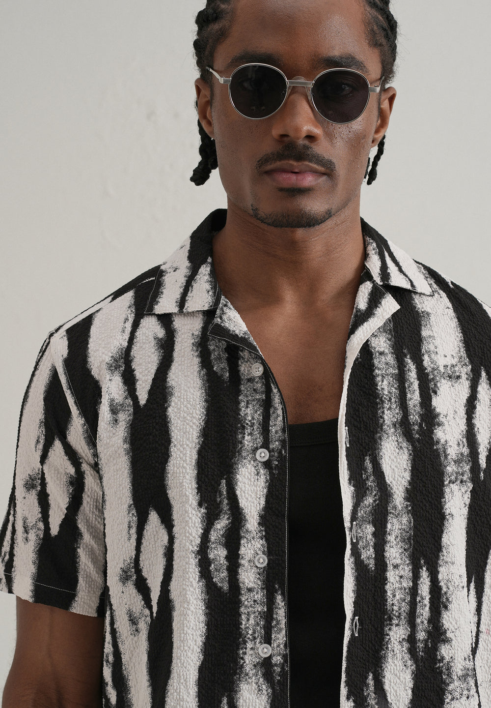 Streak Print Popcorn Shirt