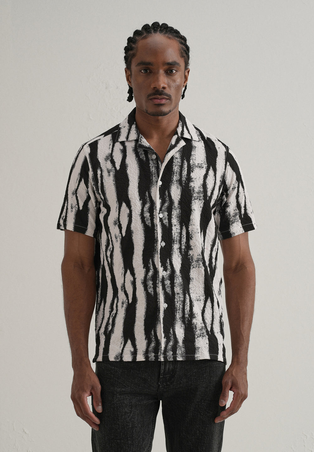 Streak Print Popcorn Shirt