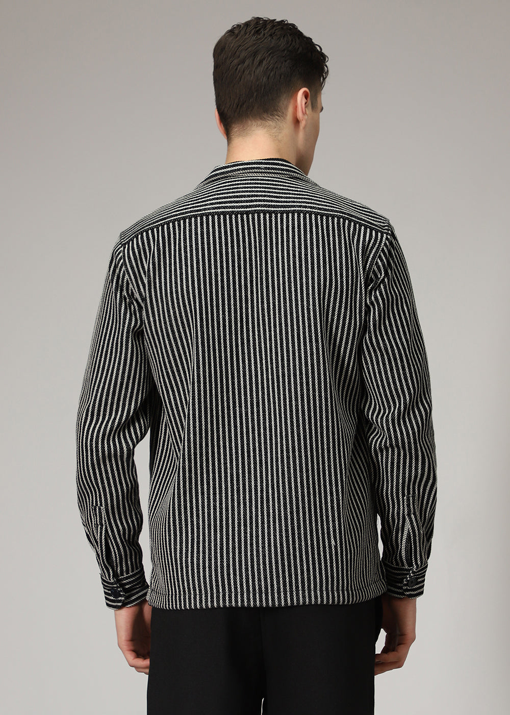 Striped Black Shacket