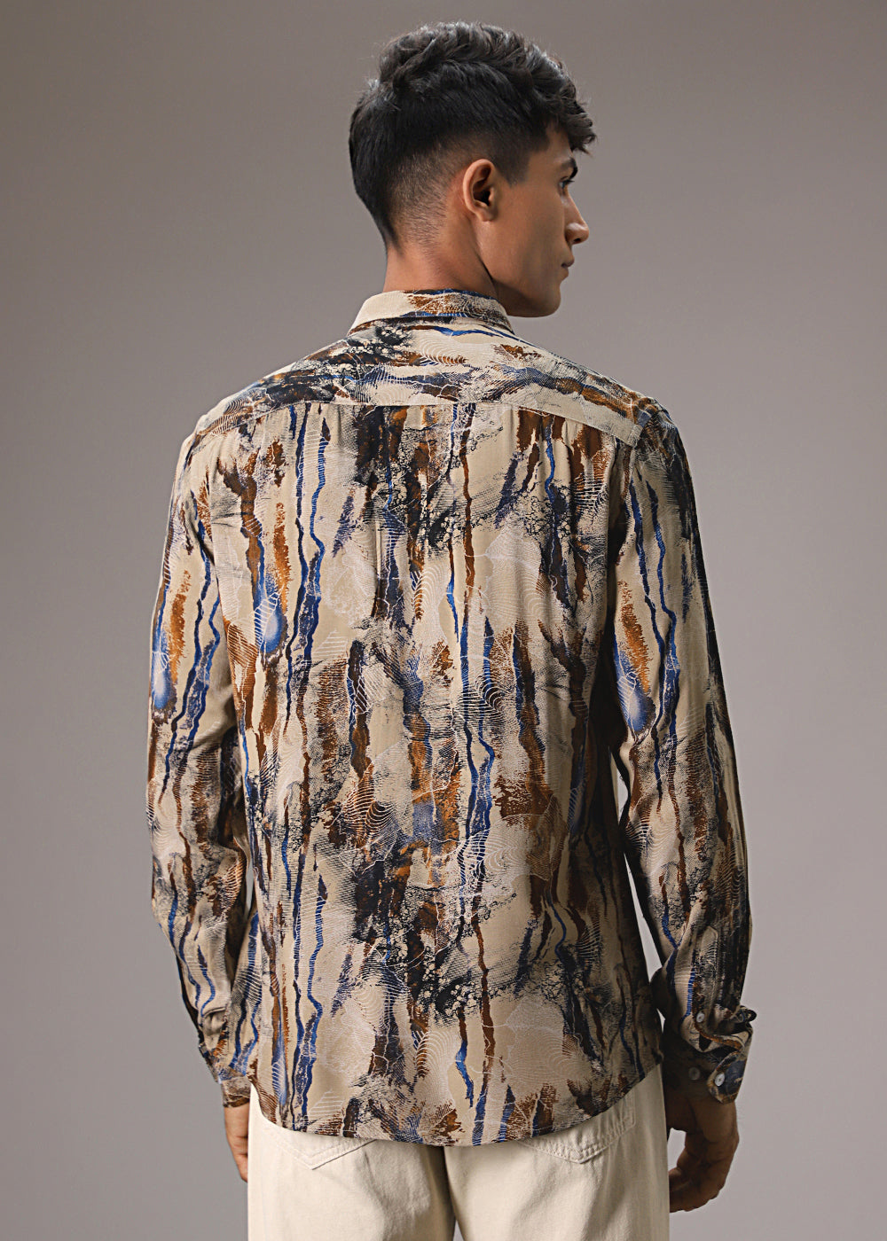 Stroke Fusion Tan Feather Shirt