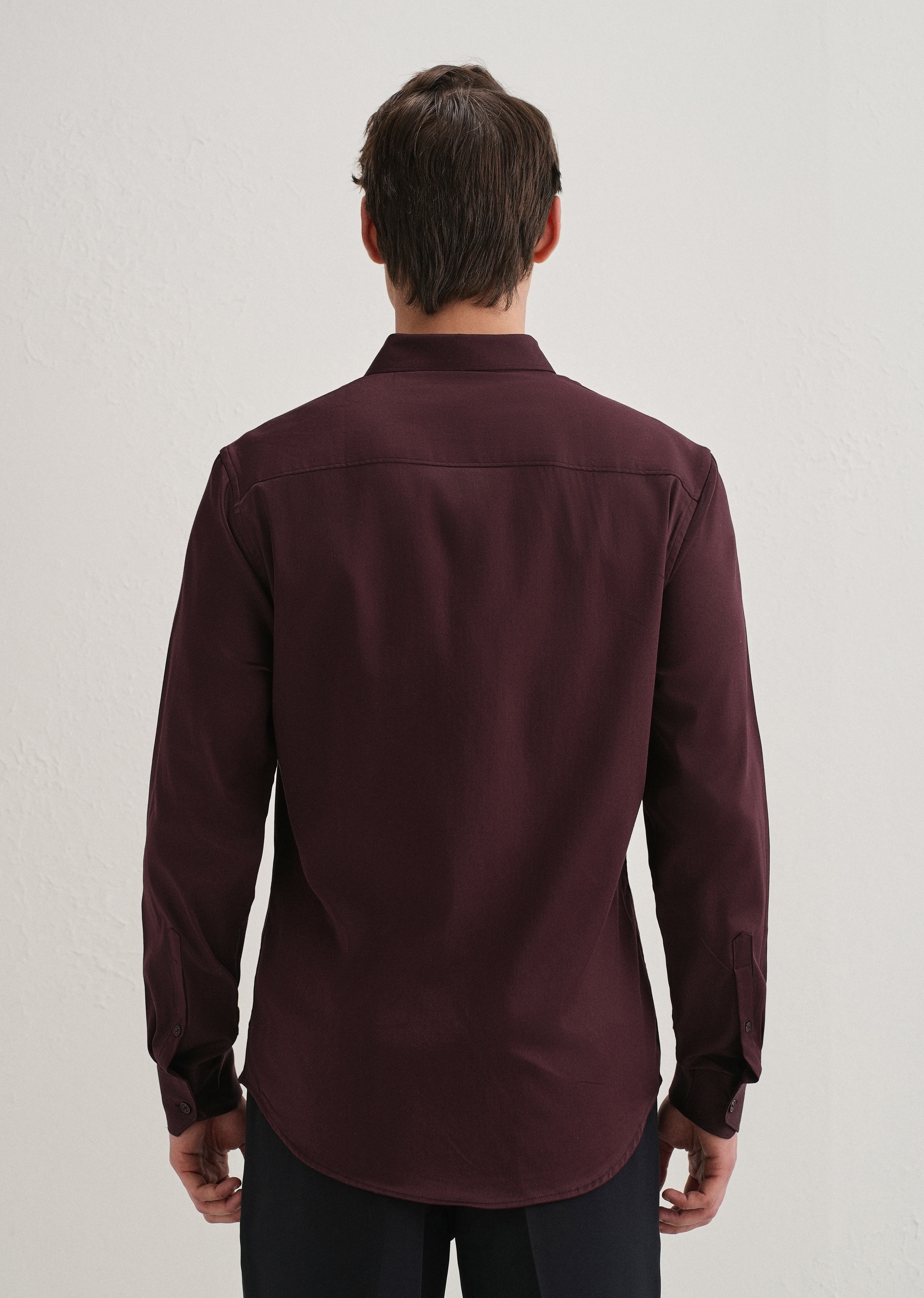 Stud Bee Embellished Wine Designer Shirt