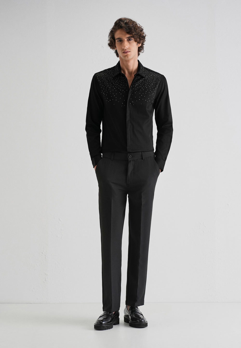 Stud Black Designer Shirt