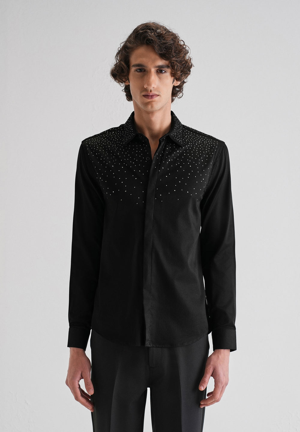 Stud Black Designer Shirt