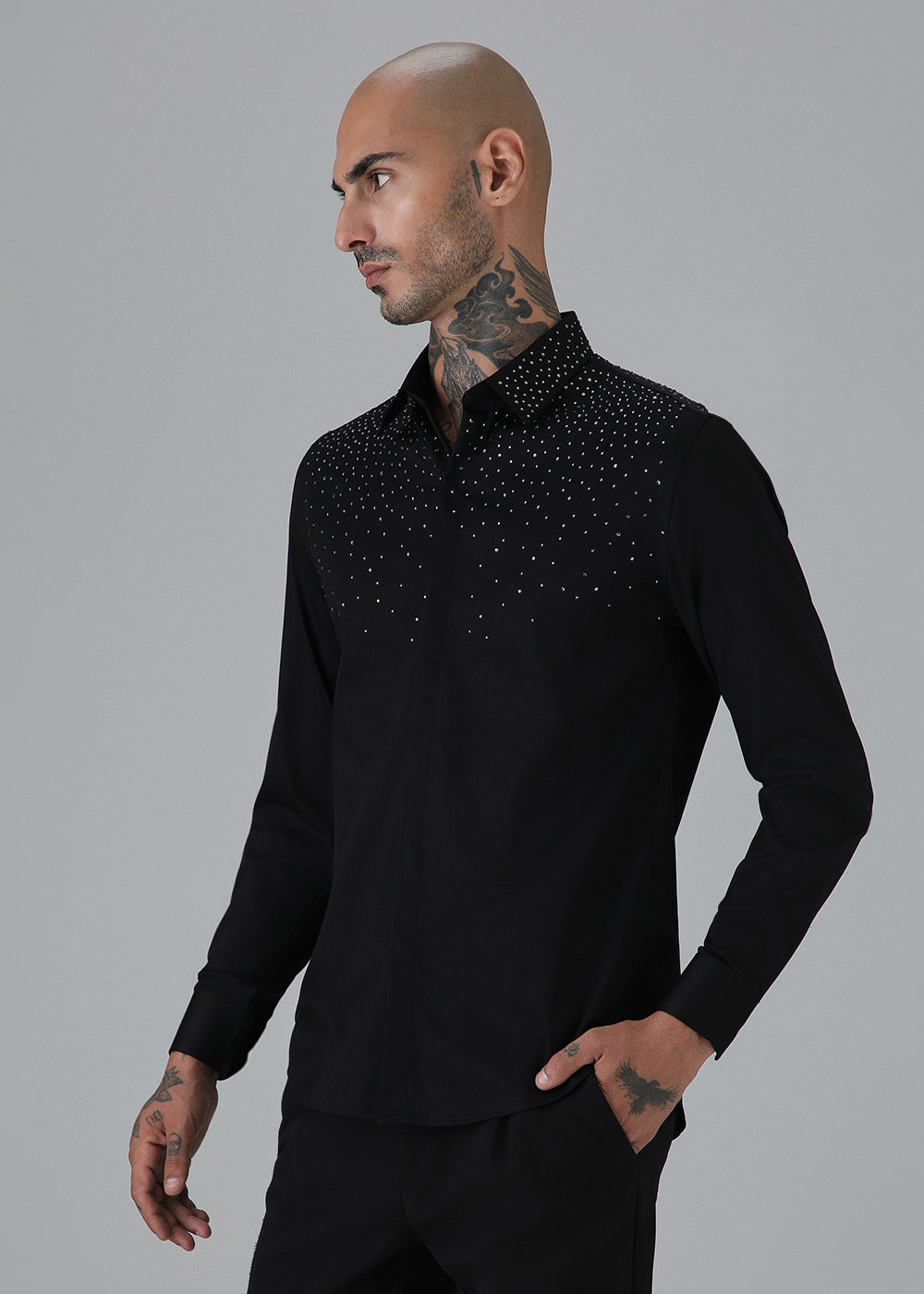 Stud Black Designer Shirt