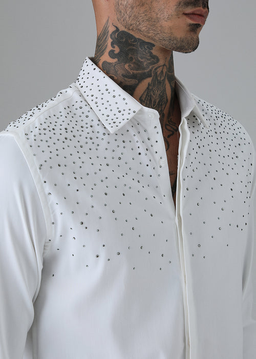 Stud White Designer Shirt