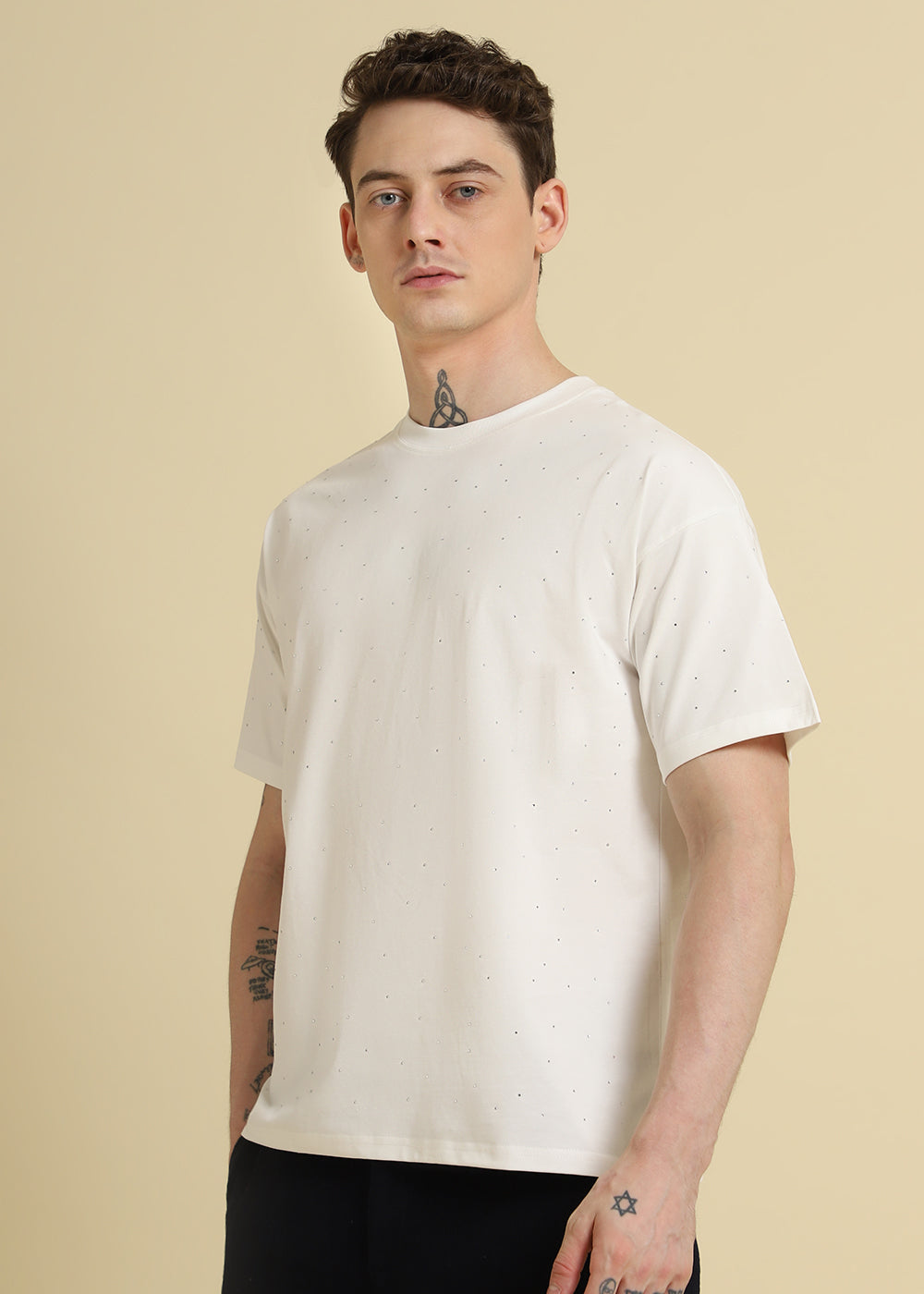 Stud White Oversized T-shirt